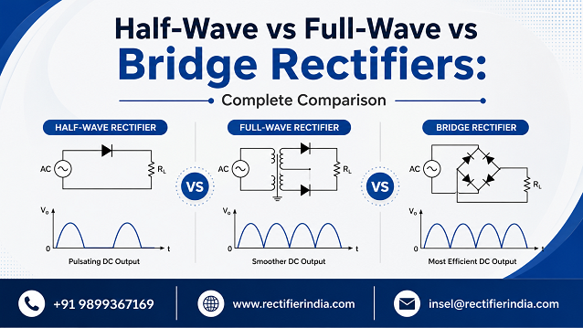 Half-Wave vs Full-Wave vs Bridge Rectifiers: Complete Comparison
